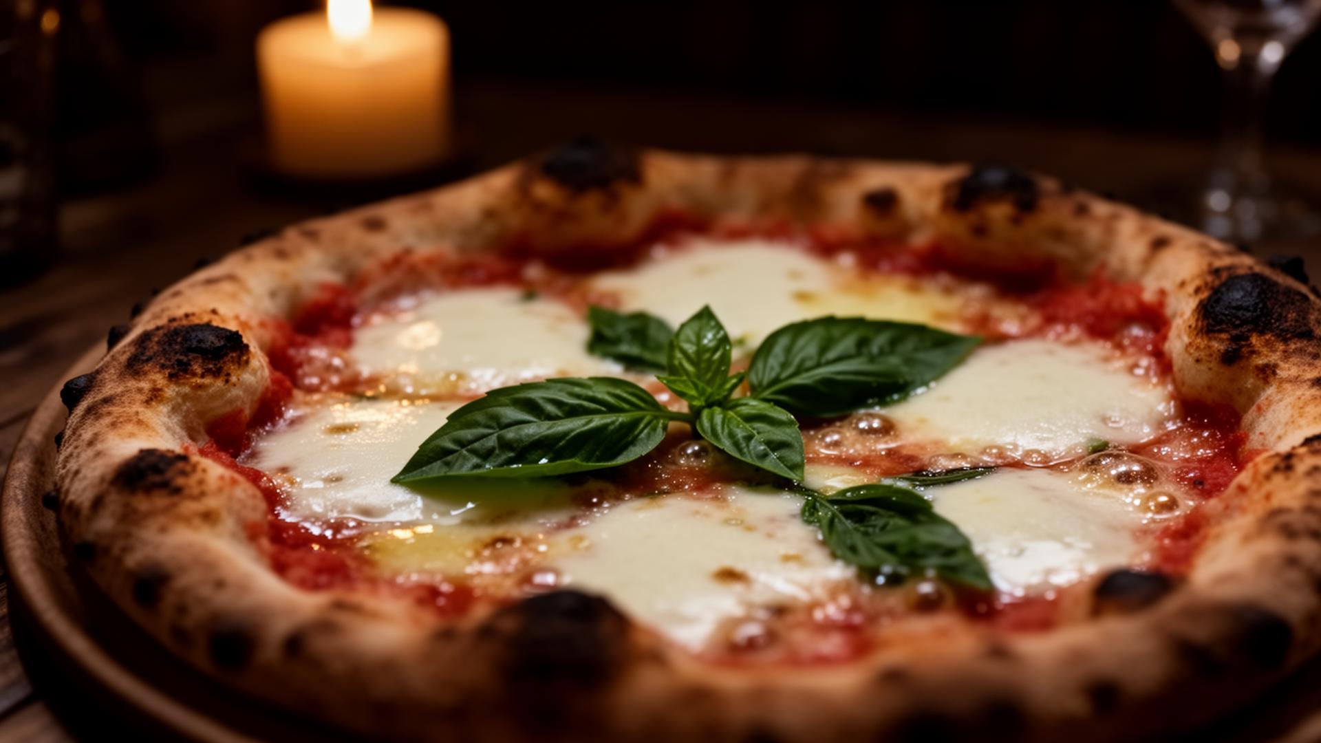 Frisch gebackene italienische Pizza bei Dal Vino Berlin
